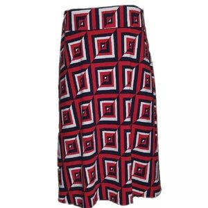Red and white Square Skirt